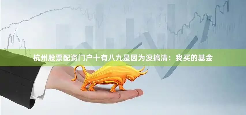 杭州股票配资门户十有八九是因为没搞清：我买的基金