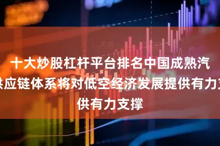 十大炒股杠杆平台排名中国成熟汽车供应链体系将对低空经济发展提供有力支撑