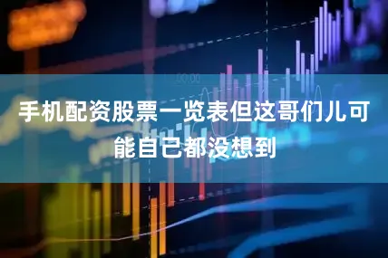 手机配资股票一览表但这哥们儿可能自己都没想到